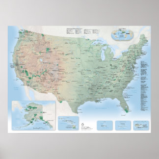 U.S. National Parks Map Poster (2026 Update)
