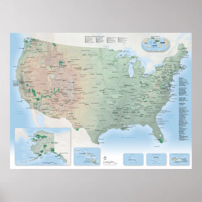 U.S. National Parks Map Poster (2026 Update) | Zazzle