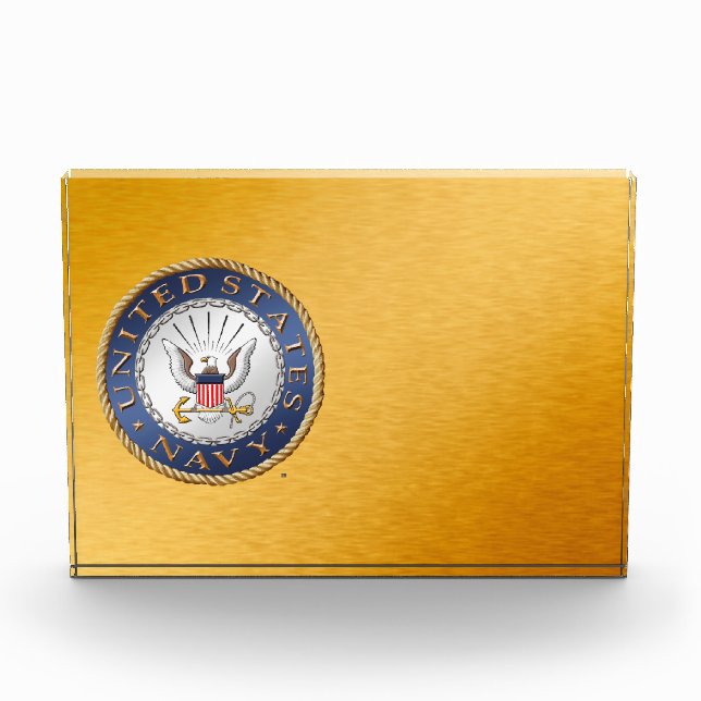 U.S. Navy Acrylic Block Award (Front)