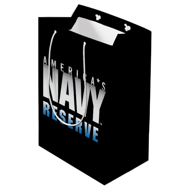 U.S. Navy | America's Navy Reserve Medium Gift Bag (Back Angled)