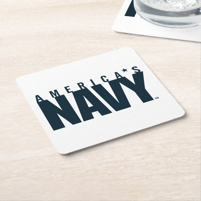 U.S. Navy | America's Navy Square Paper Coaster (Angled)