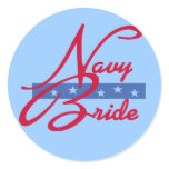 U.S. Navy Bride Tshirts and Gifts Classic Round Sticker