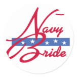 U.S. Navy Bride Tshirts and Gifts Classic Round Sticker