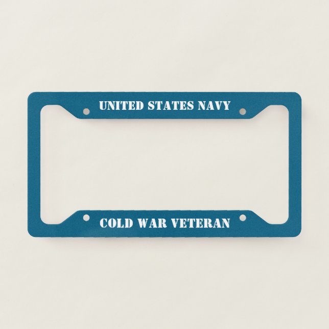 U.S. Navy Cold War Veteran License Plate Frame (Front)