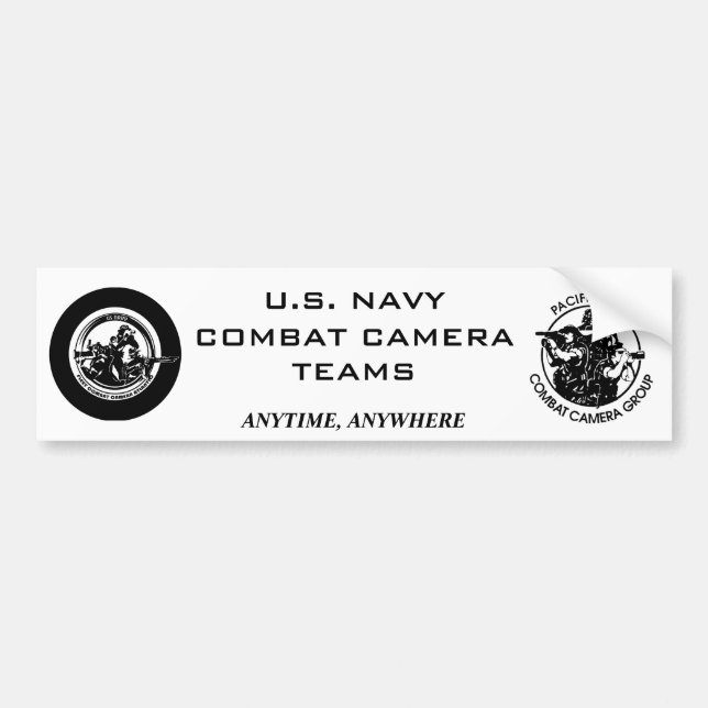 U.S. Navy Combat Camera Bumper Sticker (Front)