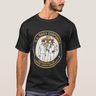 U.S. Navy Corpsmen Supporting Marine Corps Men's E T-Shirt