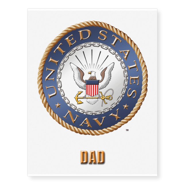 U.S. Navy Dad Temporary Tattoos (Front)