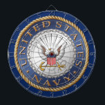 U.S. Navy Dartboard<br><div class="desc">Show your pride in the U.S. Navy with these products. U.S. Veteran designed.

Customizable! Different sizes,  colors and options.</div>
