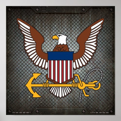 US Navy  Eagle Emblem Poster