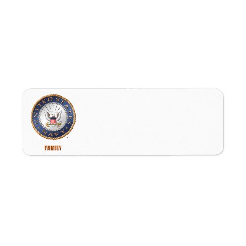 US Navy Family Address Label