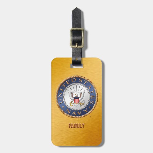 US Navy Family Luggage Tag