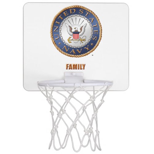 US Navy Family Mini Basketball Hoop