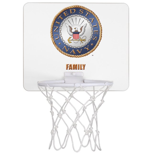U.S. Navy Family Mini Basketball Hoop (Front)