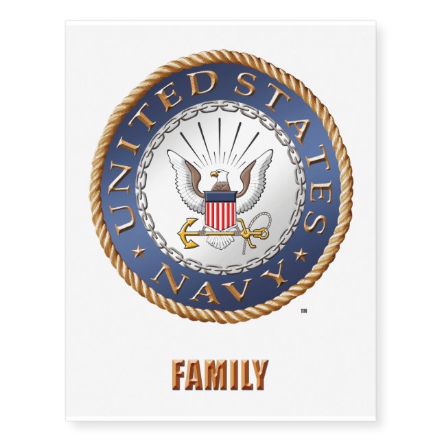 U.S. Navy Family Temporary Tattoos (Front)