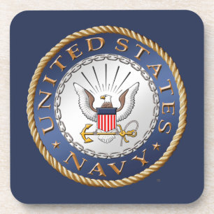 U.S. Navy Hard plastic coaster