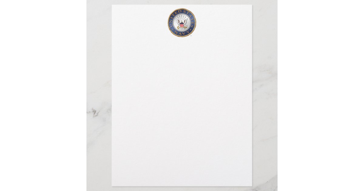 Great Papers 2014024 Navy Border Letterhead - 80 Sheets/Pack