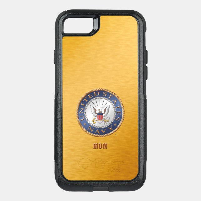 U.S. Navy Mom iPhone, Samsung, Pixel Otterbox Case (Back)