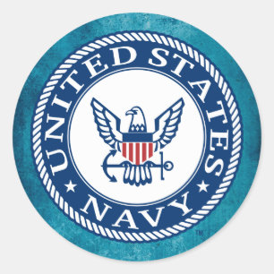 U.S. Navy Navy Alt Emblem Classic Round Sticker