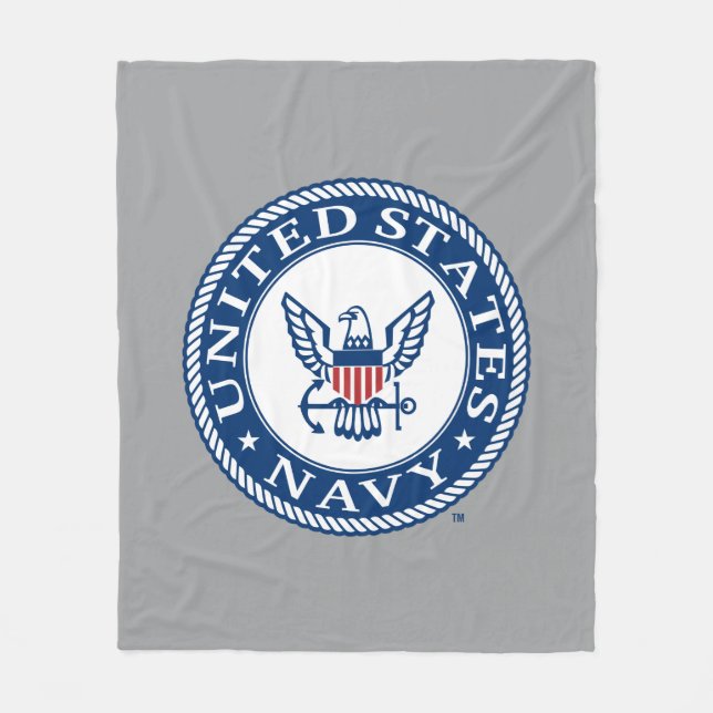 U.S. Navy | Navy Alt Emblem Fleece Blanket (Front)