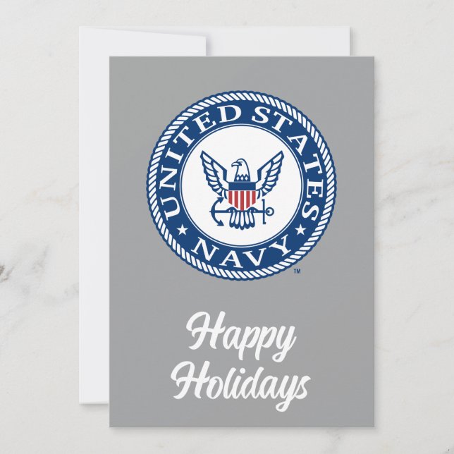 U.S. Navy | Navy Alt Emblem Holiday Card (Front)