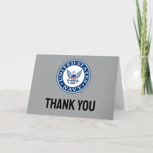 U.S. Navy Navy Alt Emblem Letterpress Thank You Card