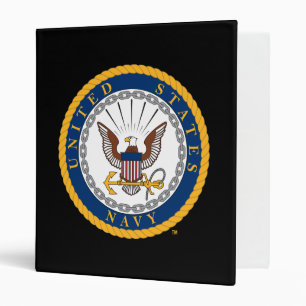 U.S. Navy Navy Emblem 3 Ring Binder