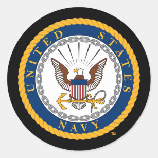 U.S. Navy   Navy Emblem Classic Round Sticker