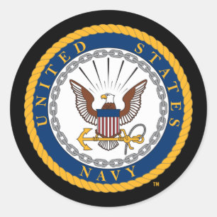 U.S. Navy   Navy Emblem Classic Round Sticker