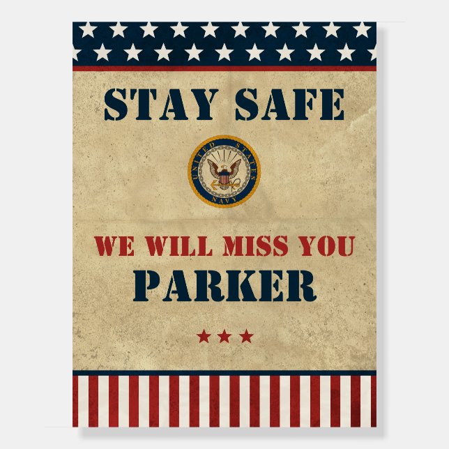 U.S. Navy | Navy Emblem | Farewell Party Foam Board (Front)