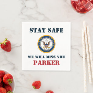 U.S. Navy Navy Emblem Farewell Party Napkins