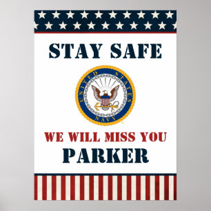 U.S. Navy Navy Emblem Farewell Party Poster