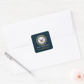 U.S. Navy | Navy Emblem | Happy Retirement Square Sticker (Envelope)