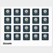 U.S. Navy | Navy Emblem | Happy Retirement Square Sticker (Sheet)