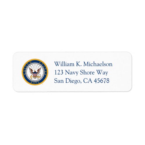 US Navy  Navy Emblem Label