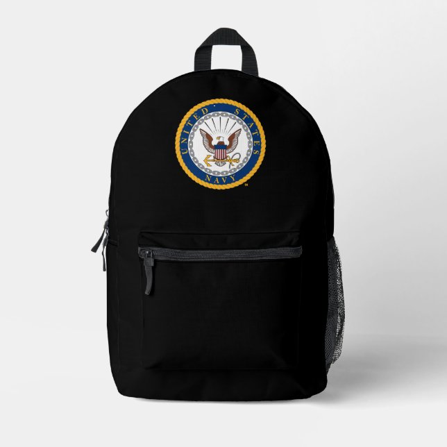 U.S. Navy | Navy Emblem Printed Backpack (Front)