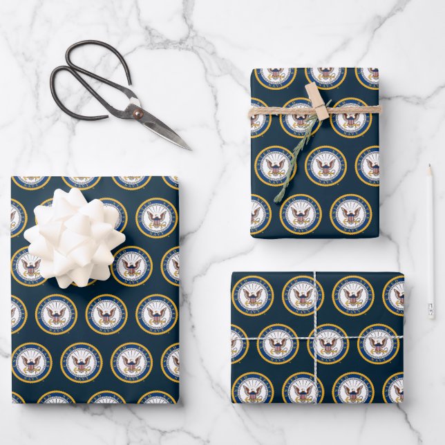 U.S. Navy | Navy Emblem Wrapping Paper Sheets (Front)