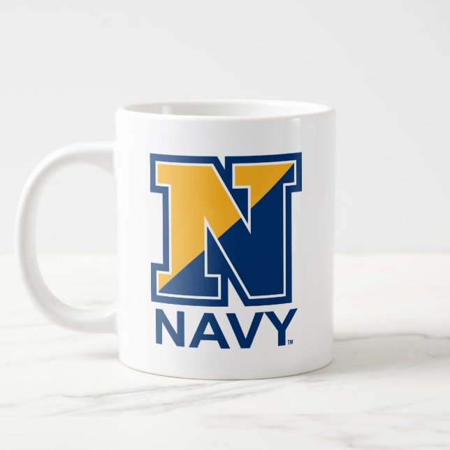 U.S. Navy | Navy Initial N Giant Coffee Mug (Left)