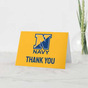 U.S. Navy Navy Initial N Letterpress Thank You Card