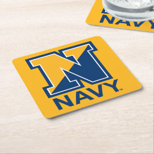 U.S. Navy Navy Initial N Square Paper Coaster