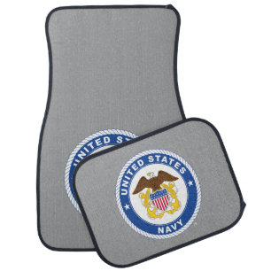 U.S. Navy   Officer Crest Car Floor Mat