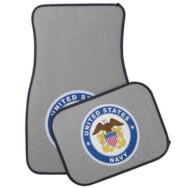 U.S. Navy | Officer Crest Car Floor Mat (Set)