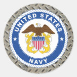 U.S. Navy | Officer Crest Classic Round Sticker