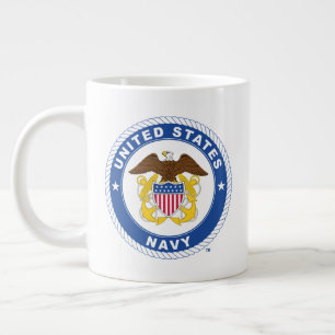 U.S. Navy   Officer Crest Giant Coffee Mug