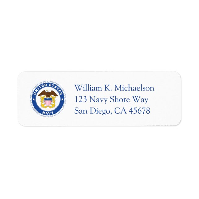U.S. Navy | Officer Crest Label (Front)