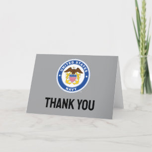 U.S. Navy   Officer Crest Letterpress Thank You Card