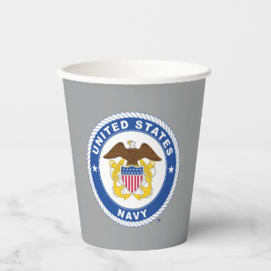 U.S. Navy   Officer Crest Paper Cups