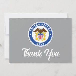 U.S. Navy Officer Crest Thank You Card