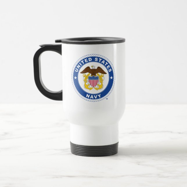 U.S. Navy | Officer Crest Travel Mug (Left)