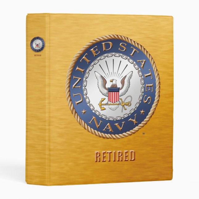U.S. Navy Retired Avery Mini Binder (Front/Spine)