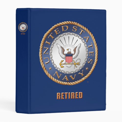 US Navy Retired Avery Mini Binder